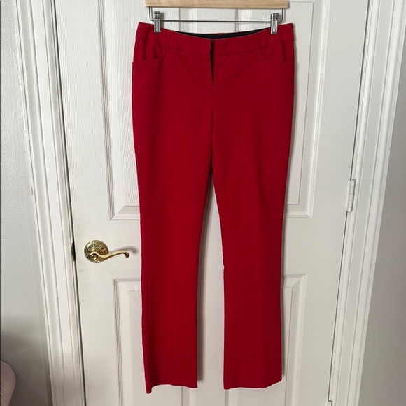 Express Bold Red Trousers boot cut size 6r low rise - Picture 1 of 3
